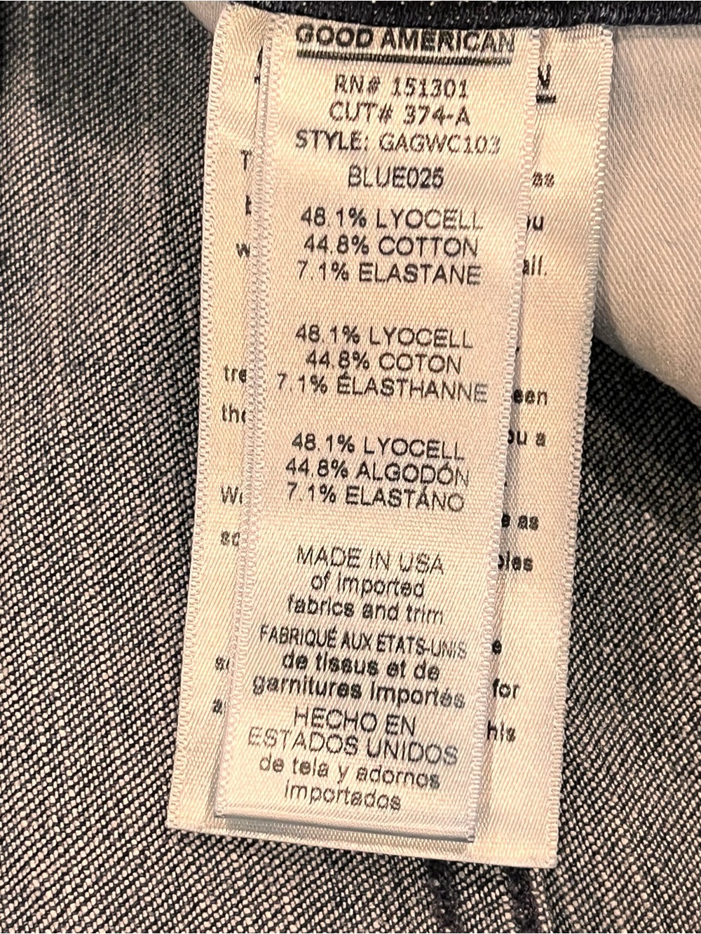 Good American Good Waist Super High Rise Skinny Jeans Medium Blue Wash 16 - Picture 10 of 16